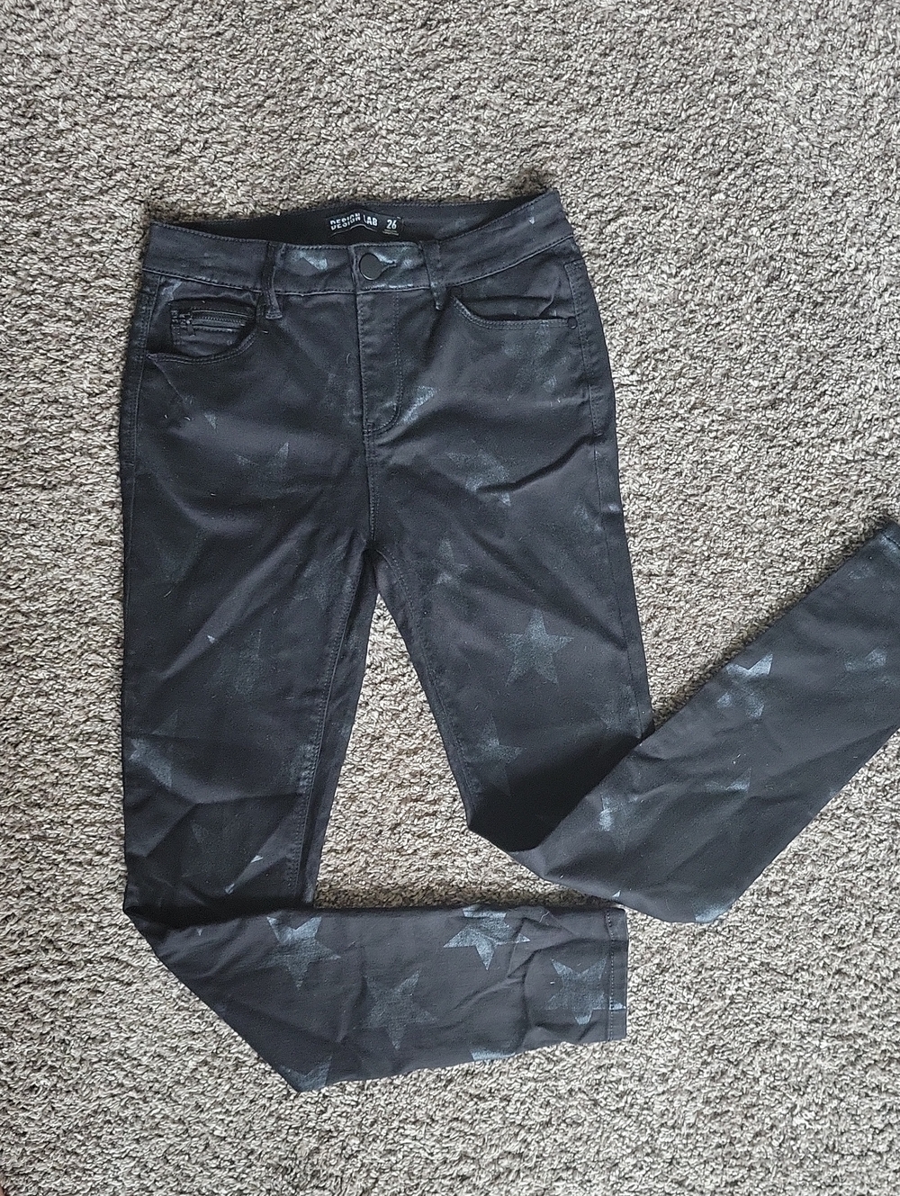 Design Lab Lord & Taylor Black Jeans Waistband Label Detail